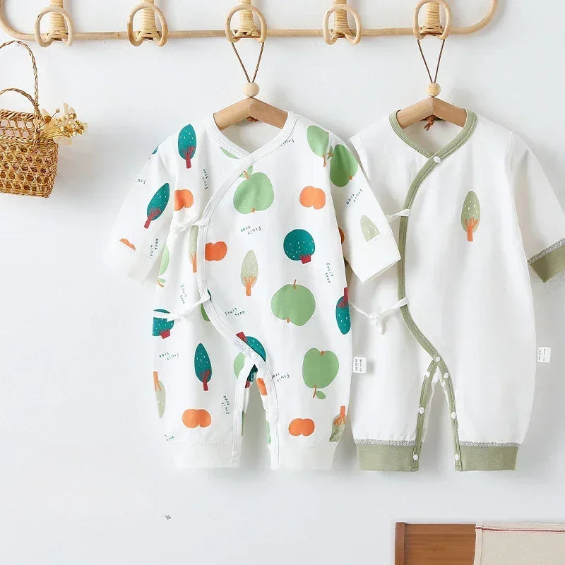 [2-Piece Set] 100% Cotton Long Sleeve Romper - Fruits - Bodyfeu