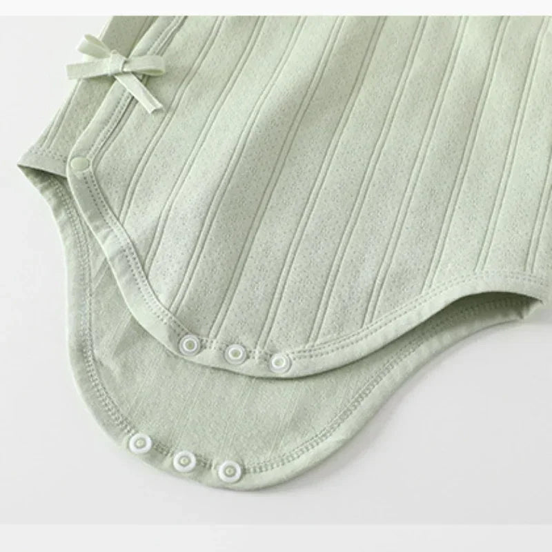 100% Cotton Long Sleeve Kimono Bodysuit - Brown - Bodyfeu