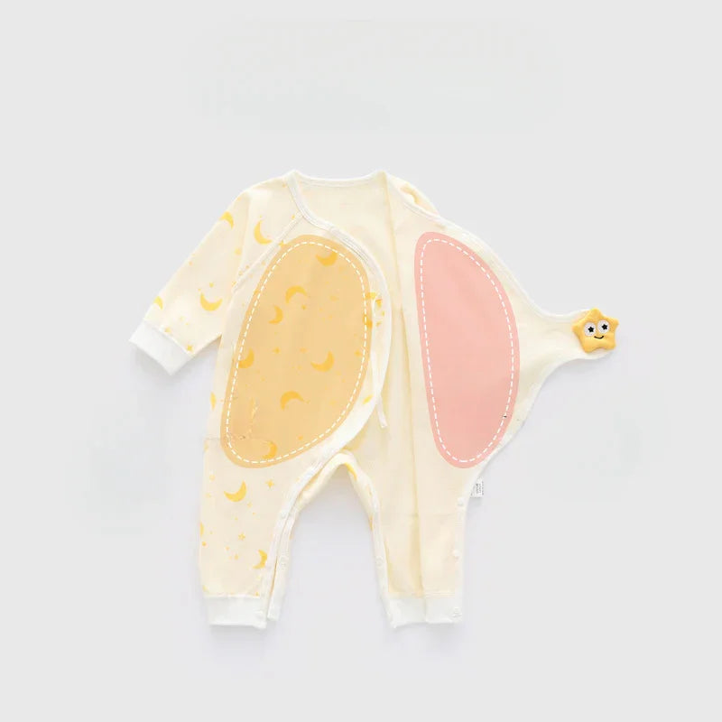 100% Cotton Long Sleeve Romper with Velcro Closure - Tiger - Bodyfeu