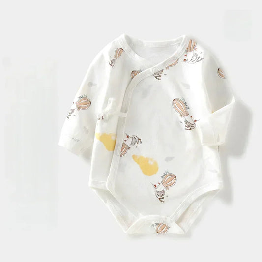 100% Cotton Long Sleeve Kimono Bodysuit - Sika Deer - Bodyfeu