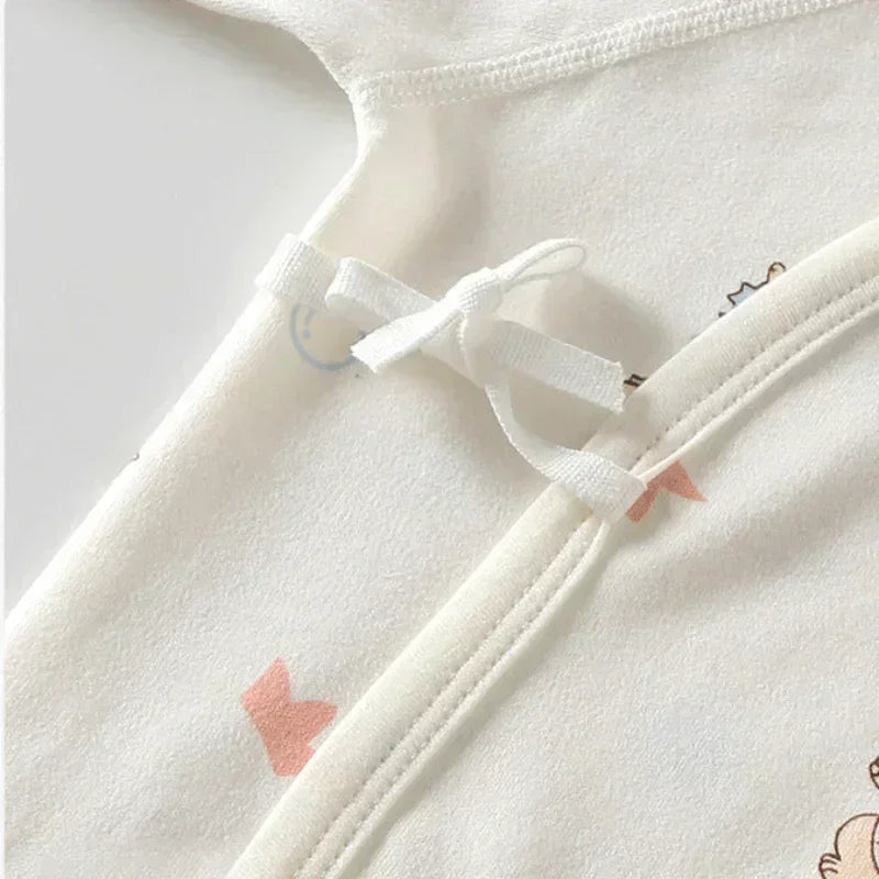 100% Cotton Long Sleeve Kimono Bodysuit - Sika Deer - Bodyfeu