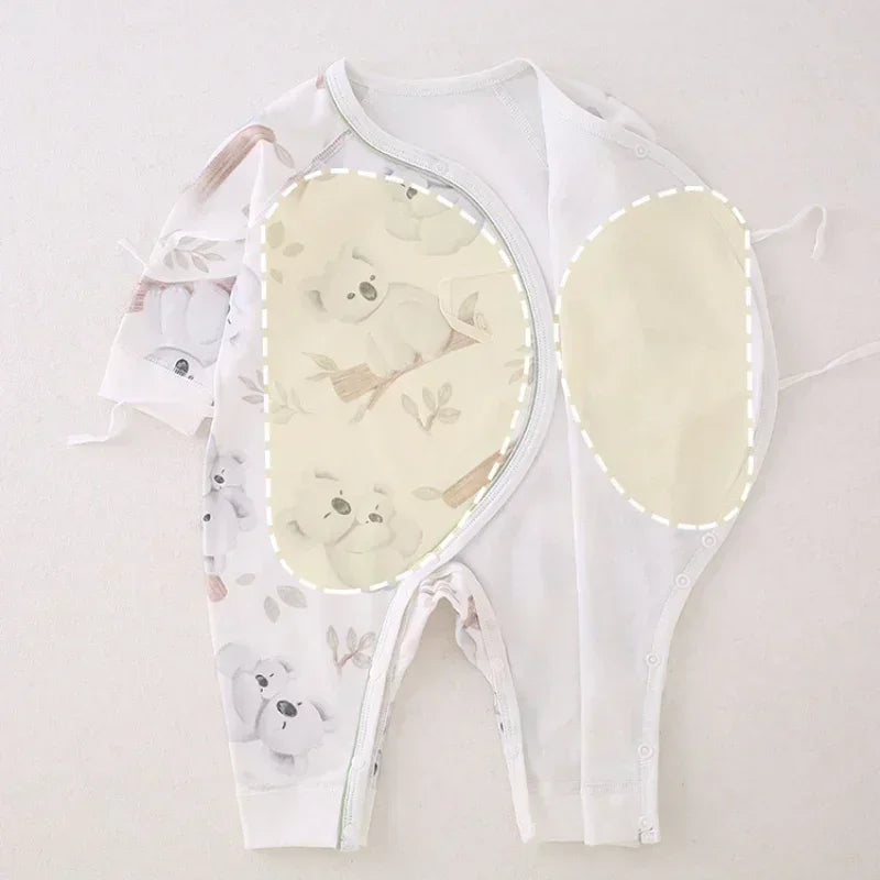 100% Cotton Long Sleeve Romper - Owl - Bodyfeu