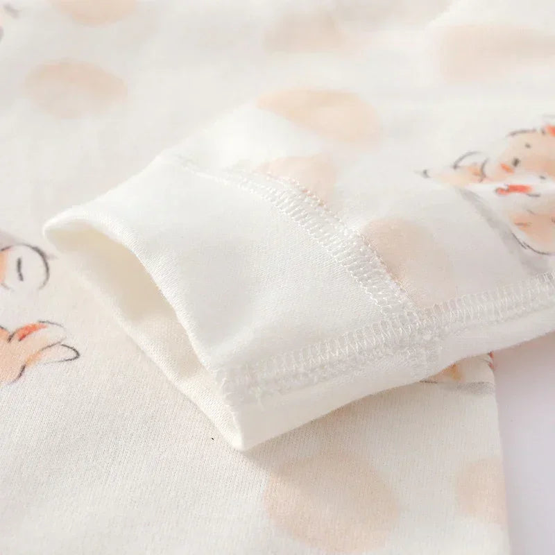 100% Cotton Long Sleeve Kimono Romper - Bunny & Bicycle - Bodyfeu