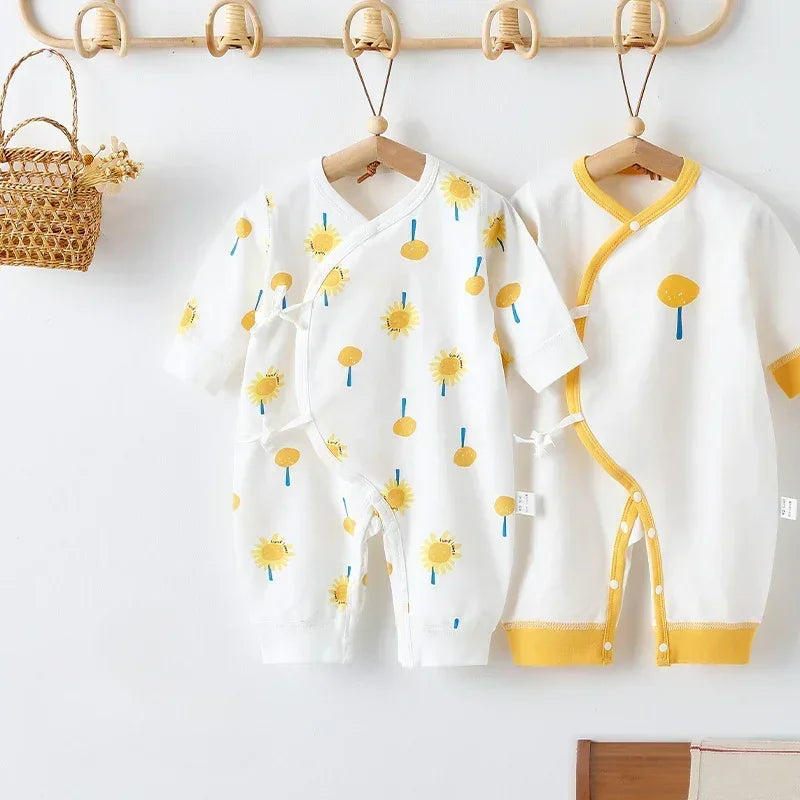 [2-Piece Set] 100% Cotton Long Sleeve Romper - Fruits - Bodyfeu