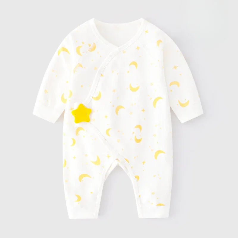 100% Cotton Long Sleeve Romper with Velcro Closure - Tiger - Bodyfeu