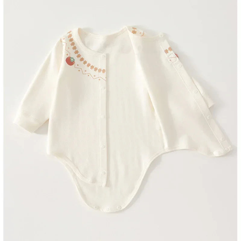 Cotton Long Sleeve Snap-Up Bodysuit - Little Flower - Bodyfeu