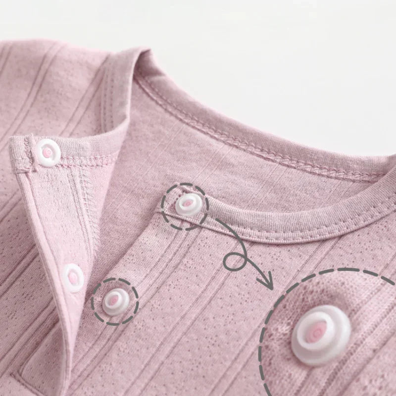 100% Cotton Long Sleeve Top & Pants Set- Brown - Bodyfeu