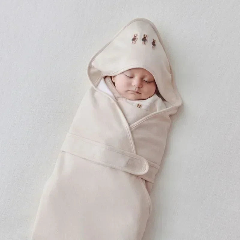 100% Cotton Swaddle Blanket - Light Brown - Bodyfeu