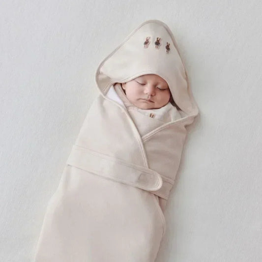 100% Cotton Swaddle Blanket - Light Brown - Bodyfeu