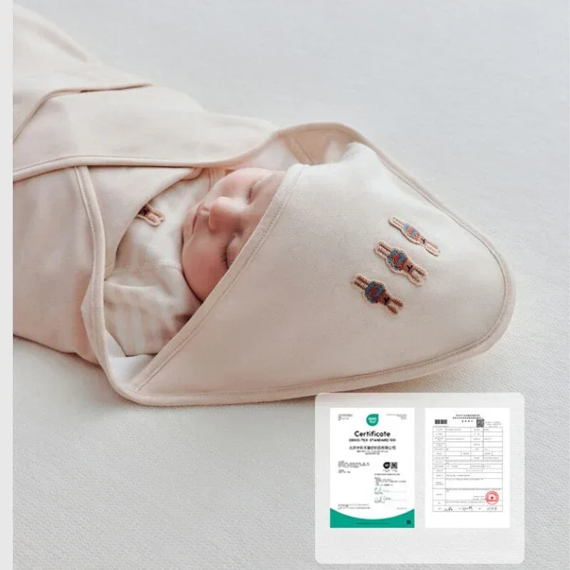 100% Cotton Swaddle Blanket - Light Brown - Bodyfeu