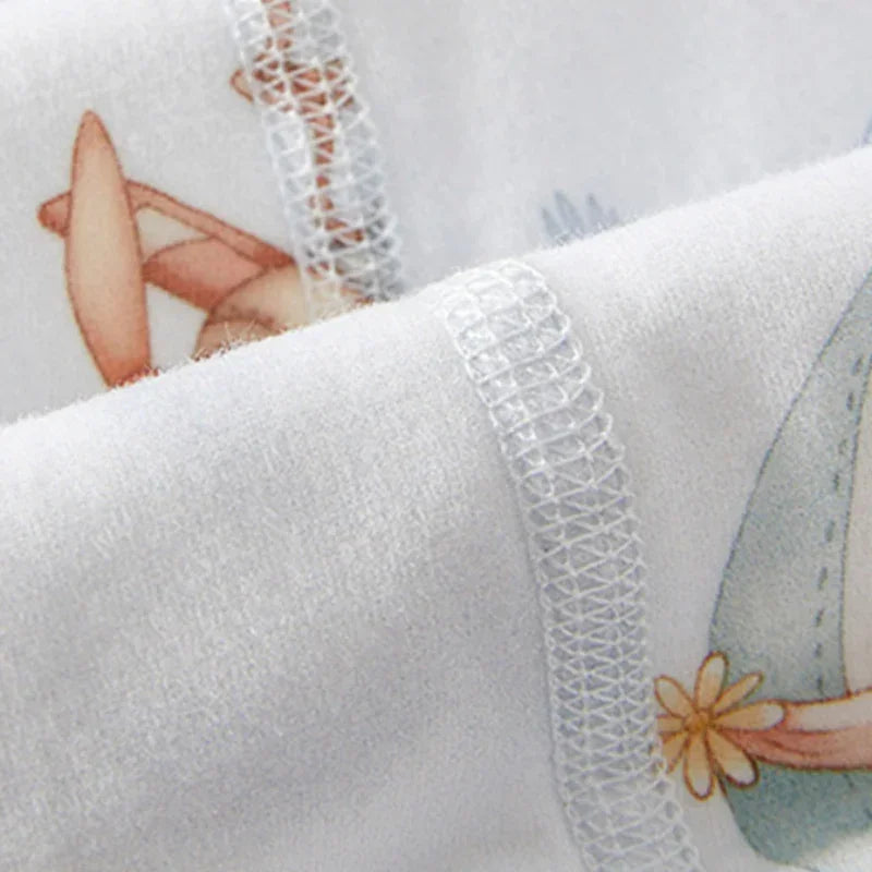 100% Cotton Long Sleeve Quilted Romper - Squirrel Garden - Bodyfeu