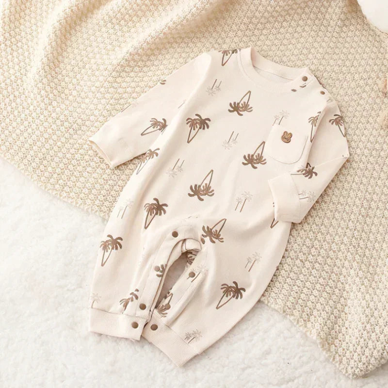 Cotton Long Sleeve Romper - Monster - Bodyfeu