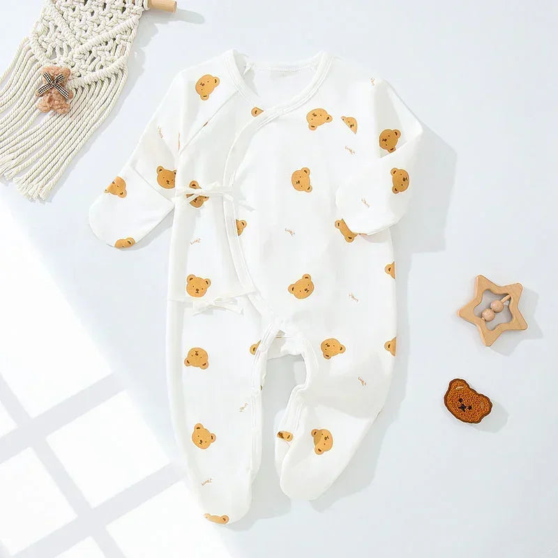 100% Cotton Footed Onesie with Mittens - Planet - Bodyfeu