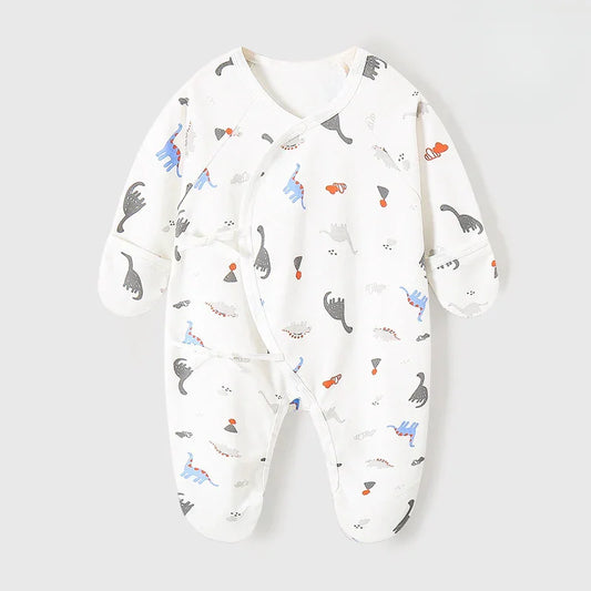 100% Cotton Footed Onesie with Mittens - Planet - Bodyfeu