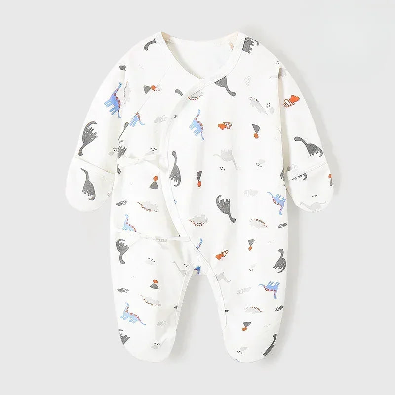 100% Cotton Footed Onesie with Mittens - Planet - Bodyfeu