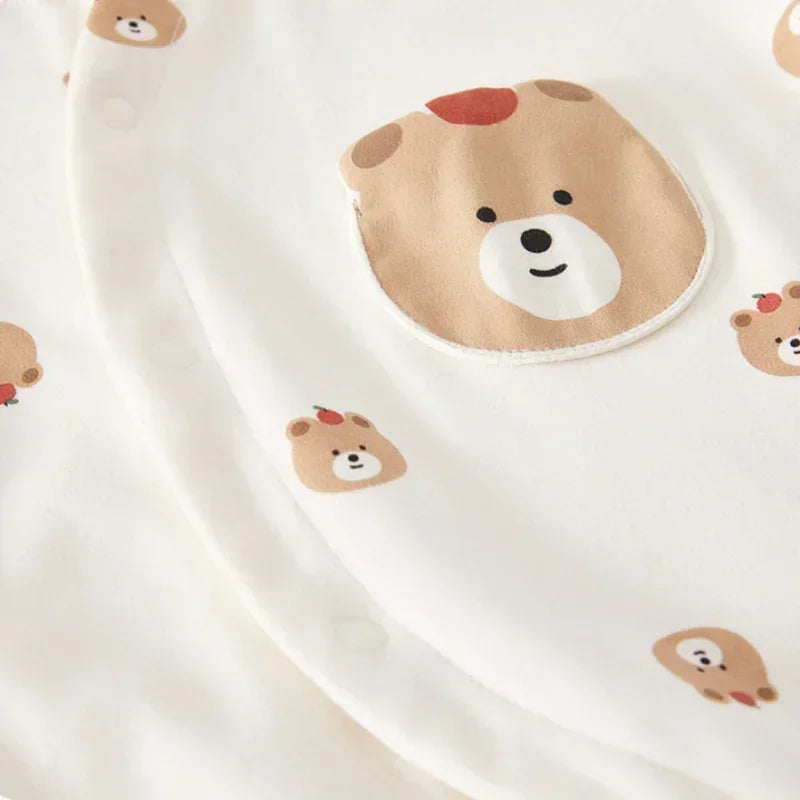 100% Cotton Long Sleeve Romper - Brown Dog - Bodyfeu