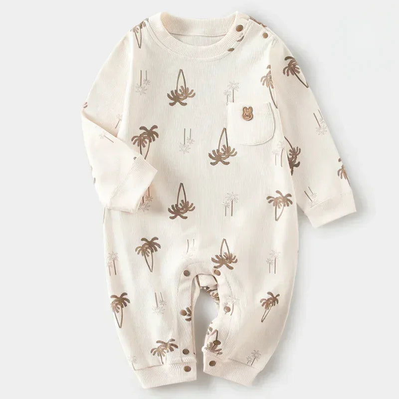 Cotton Long Sleeve Romper - Monster - Bodyfeu