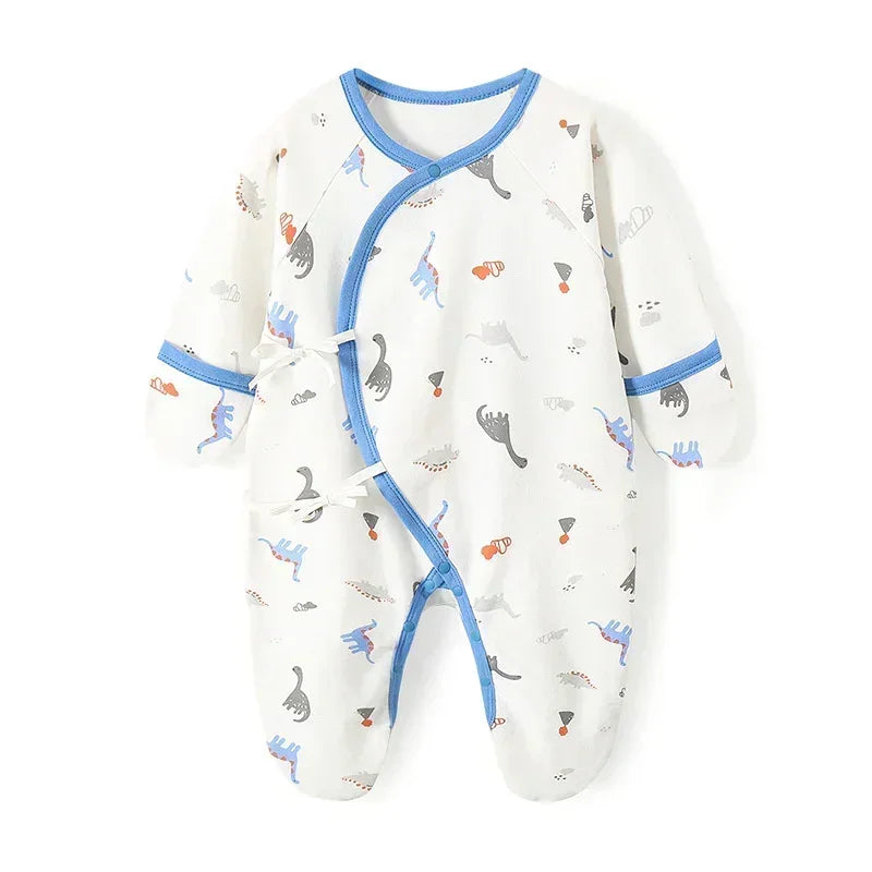 100% Cotton Footed Onesie with Mittens - Planet - Bodyfeu