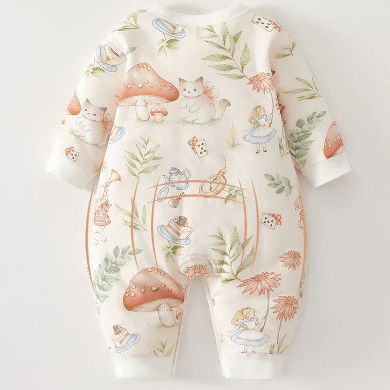 100% Cotton Long Sleeve Quilted Romper - Bunny - Bodyfeu