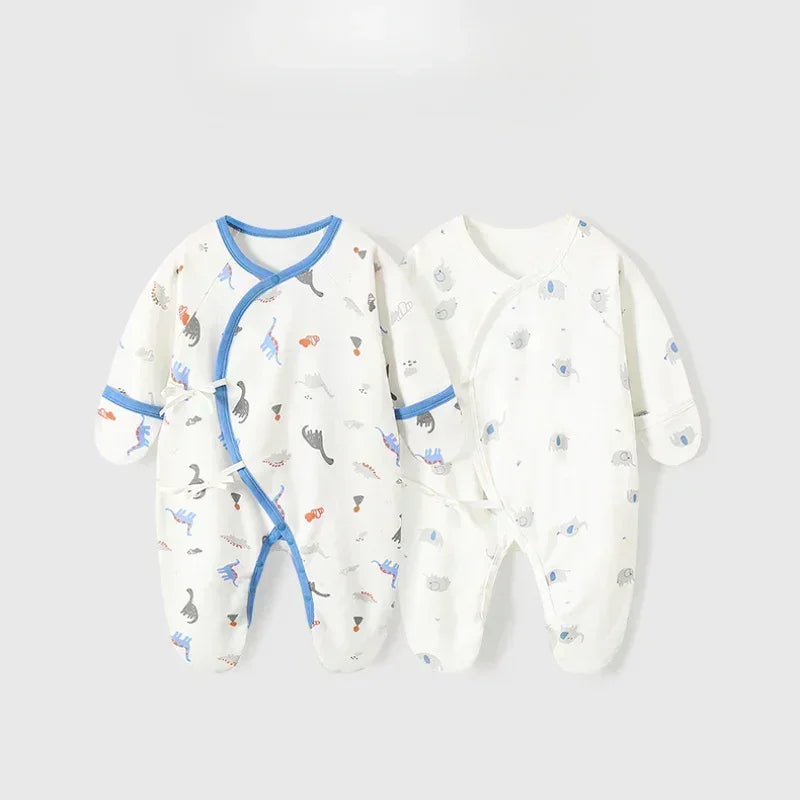 100% Cotton Footed Onesie with Mittens - Planet - Bodyfeu