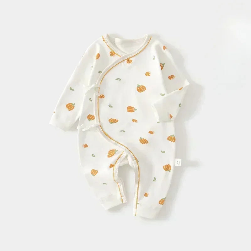 100% Cotton Long Sleeve Romper - Pink Pear - Bodyfeu