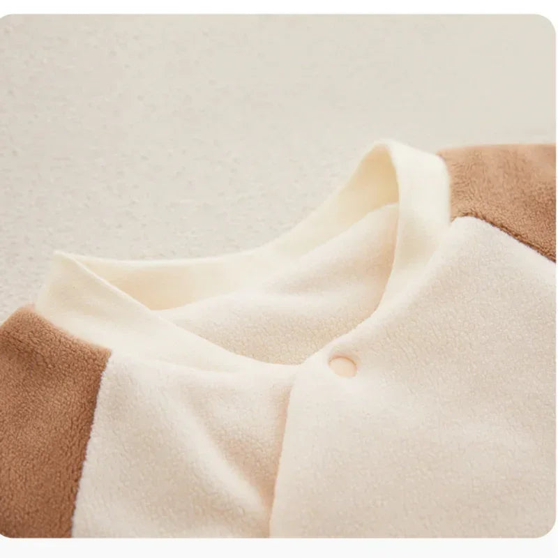 100% Cotton Extra Warm Long Sleeve Quilted Romper - Red Bunny - Bodyfeu