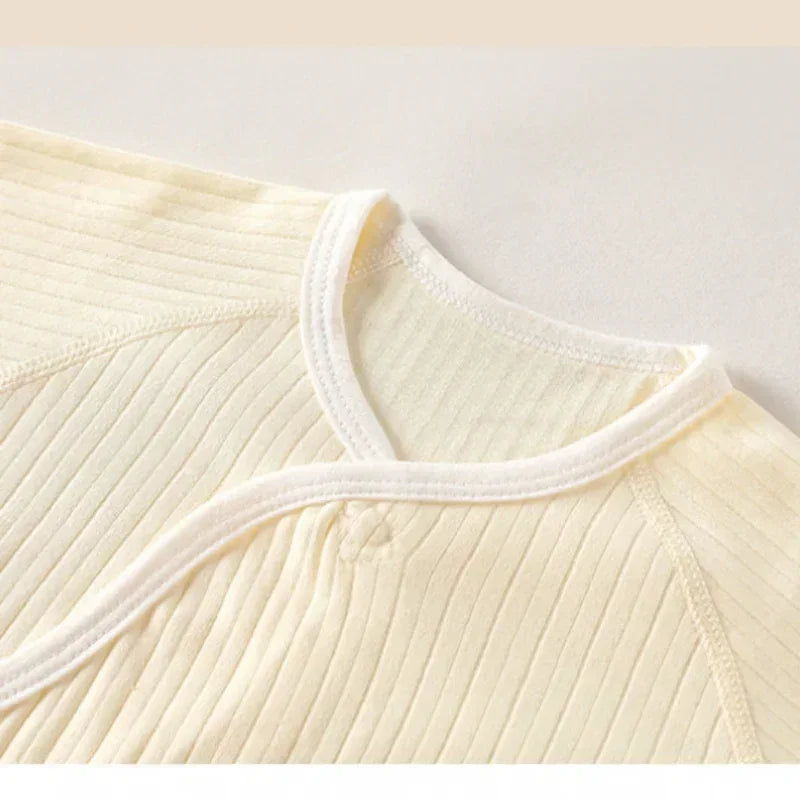 100% Cotton Long Sleeve Romper with Velcro Closure - White Panda - Bodyfeu