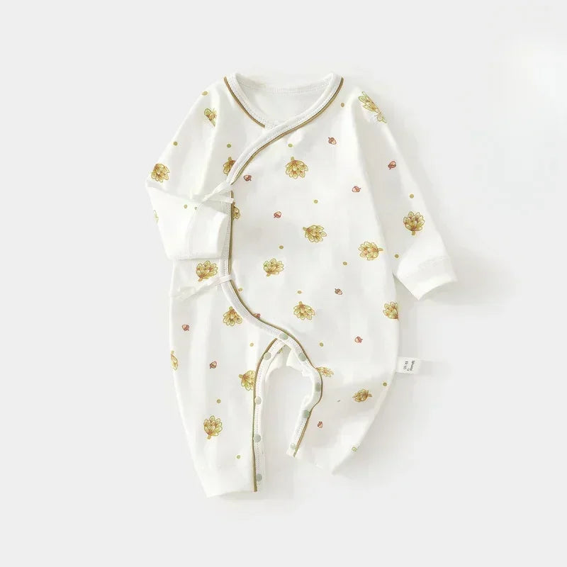 100% Cotton Long Sleeve Romper - Pink Pear - Bodyfeu