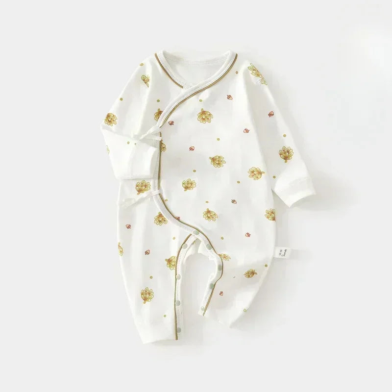 100% Cotton Long Sleeve Romper - Pink Pear - Bodyfeu