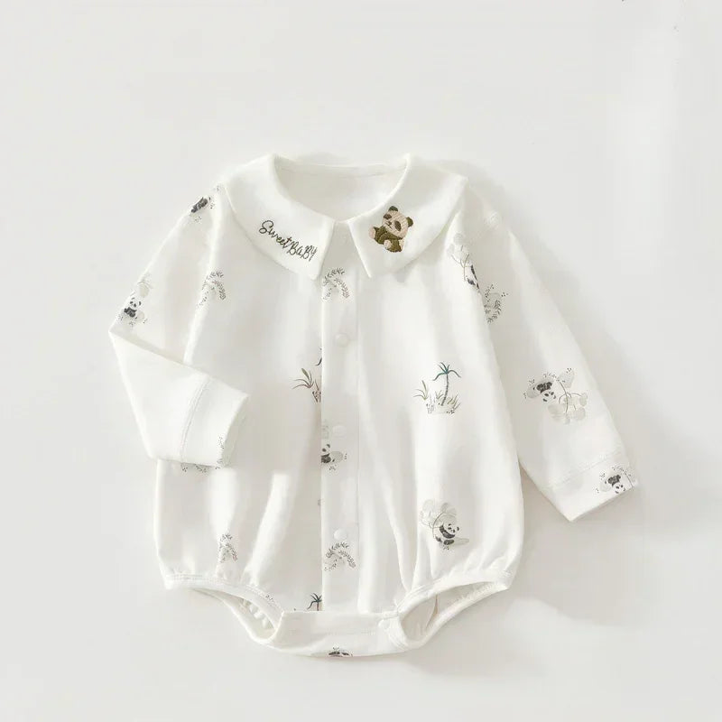100% Cotton Long Sleeve Bodysuit - Little Crocodile - Bodyfeu