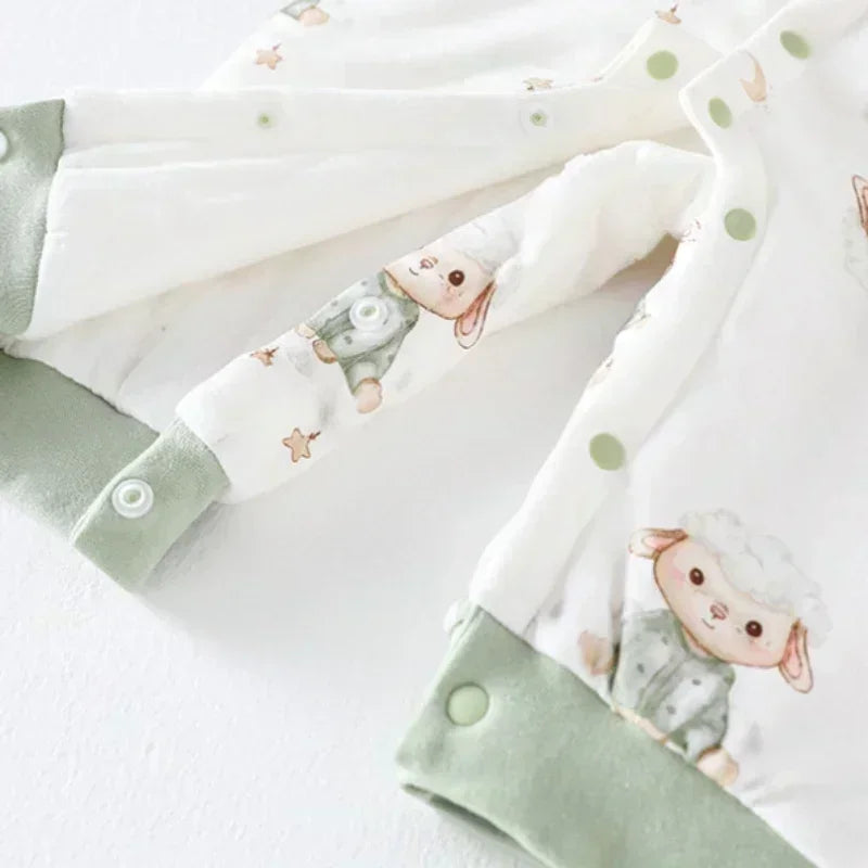 100% Cotton Long Sleeve Quilted Romper - Squirrel - Bodyfeu