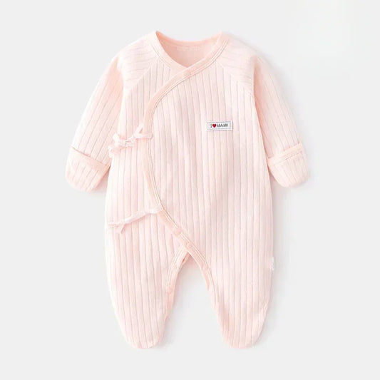 100% Cotton Footed Onesie with Mittens - Yellow - Bodyfeu