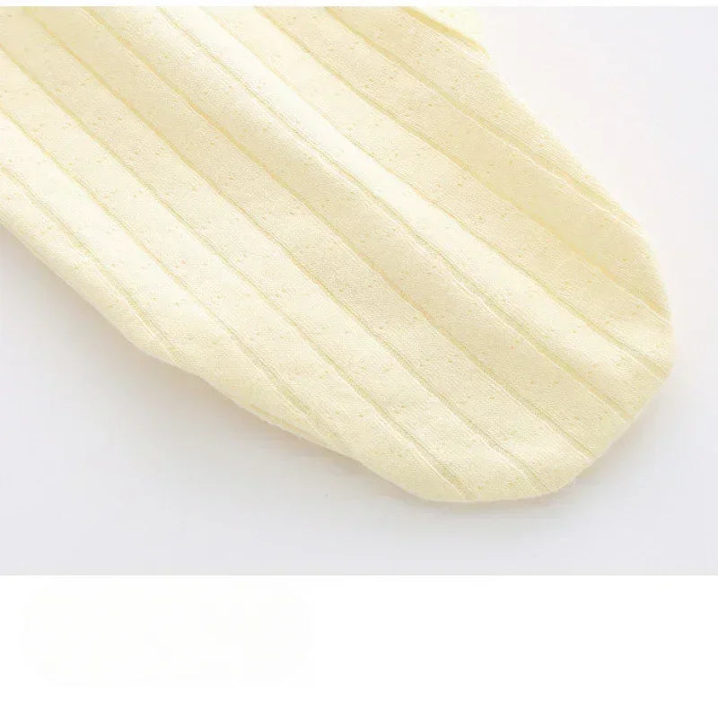 100% Cotton Footed Onesie with Mittens - Yellow - Bodyfeu