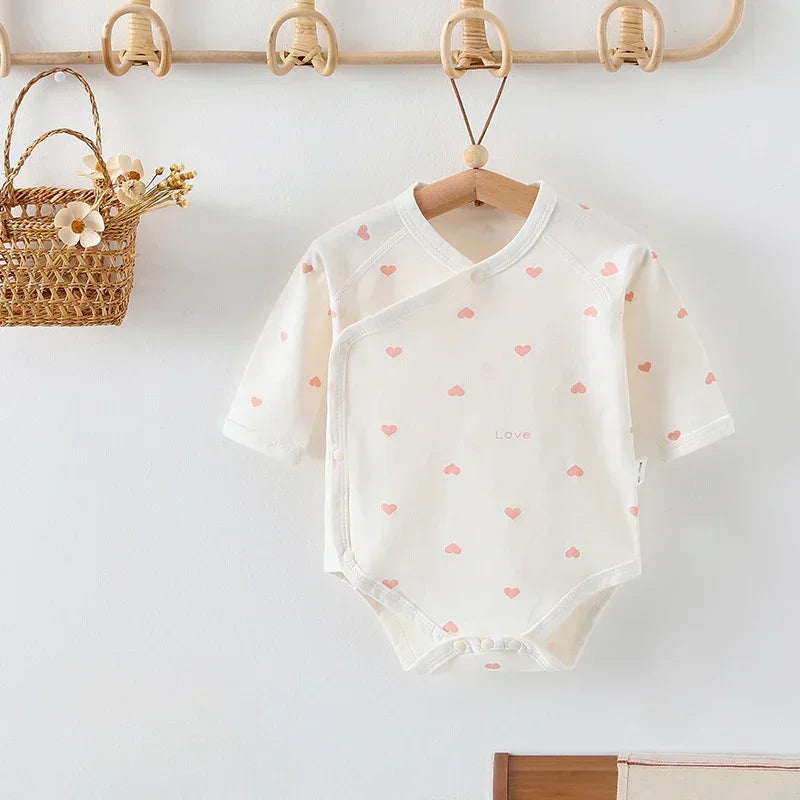 100% Cotton Long Sleeve Bodysuit - Heart - Bodyfeu