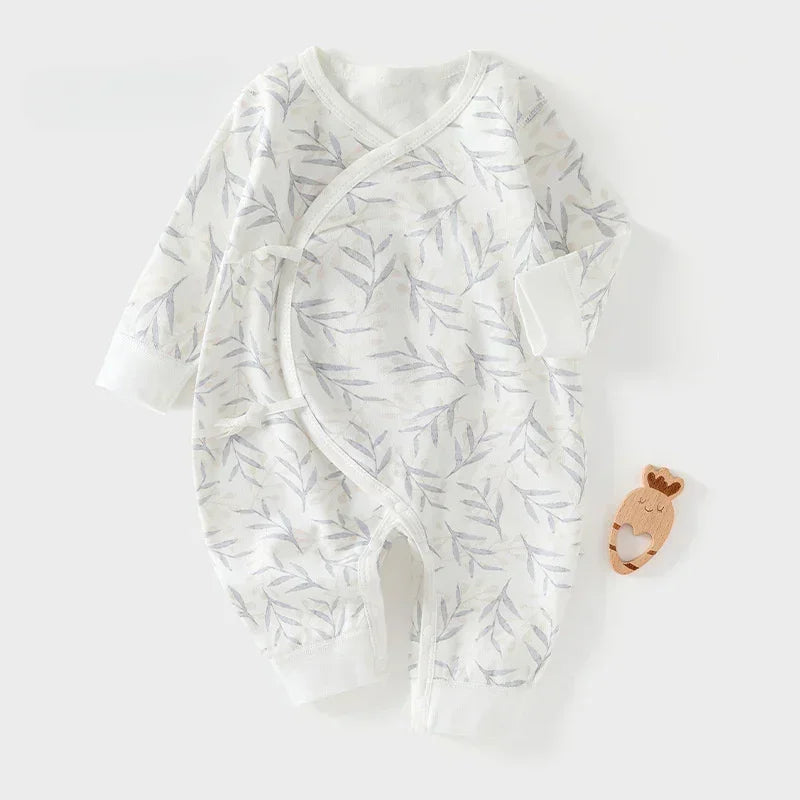 100% Cotton Long Sleeve Kimono Romper - Tree - Bodyfeu