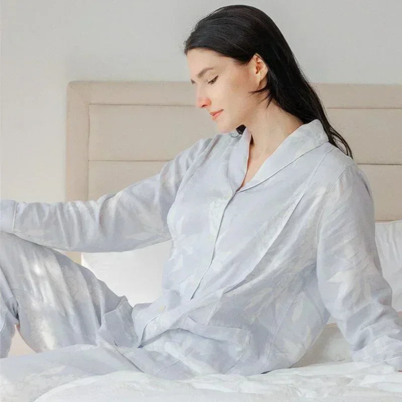 Bodyfeu Muslin Button-Up Maternity Pajama - Pomegranate - Bodyfeu