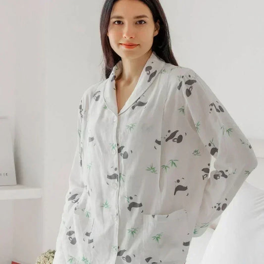 Bodyfeu Muslin Button-Up Maternity Pajama - Pomegranate - Bodyfeu