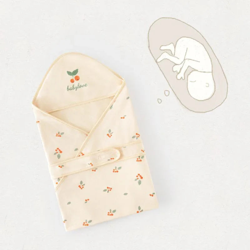 100% Bodyfeu Swaddle Blanket - Cherry - Bodyfeu
