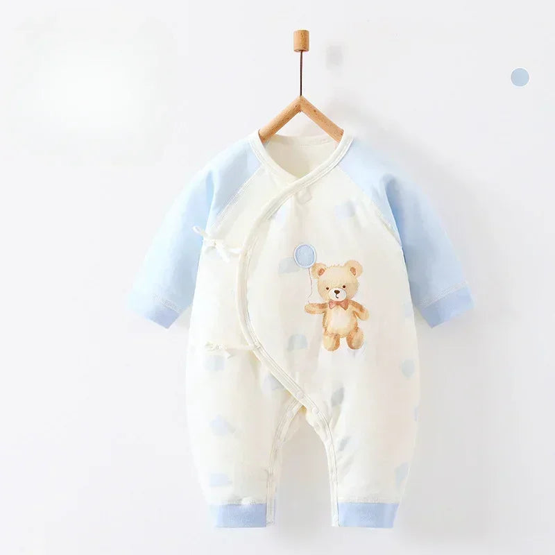 100% Cotton Long Sleeve Quilted Romper - Beige Lion - Bodyfeu