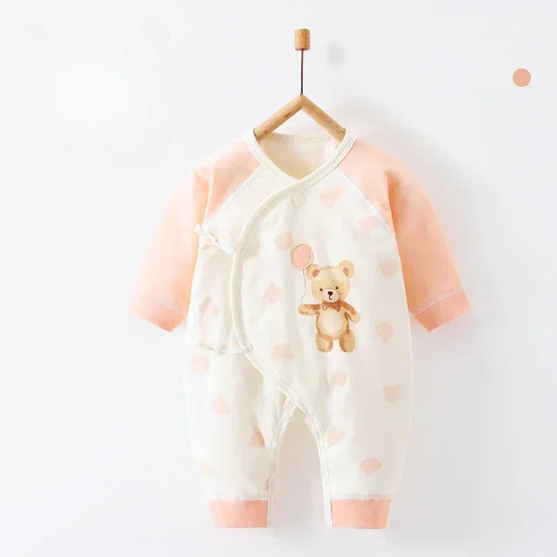 100% Cotton Long Sleeve Quilted Romper - Beige Lion - Bodyfeu