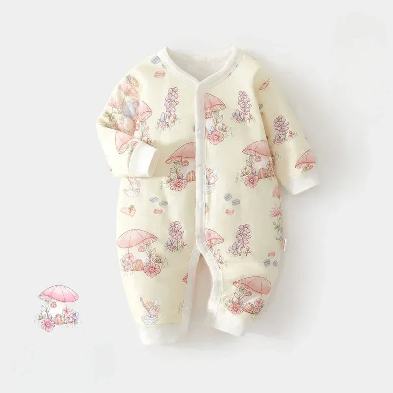 100% Cotton Long Sleeve Quilted Romper - Bunny - Bodyfeu