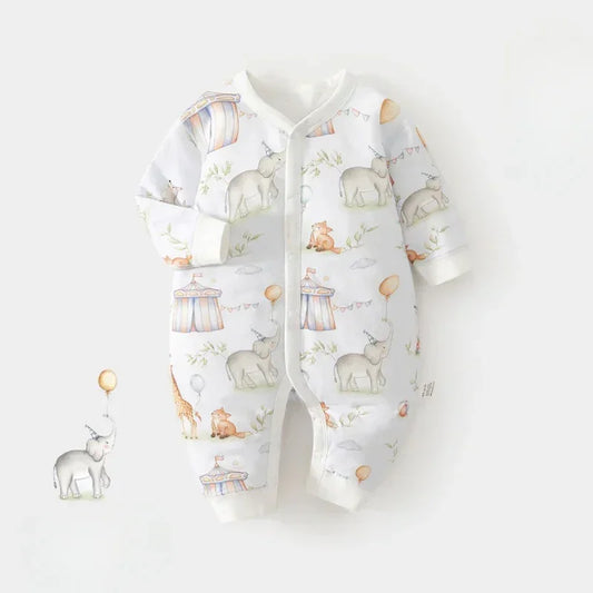 100% Cotton Long Sleeve Quilted Romper - Bunny - Bodyfeu
