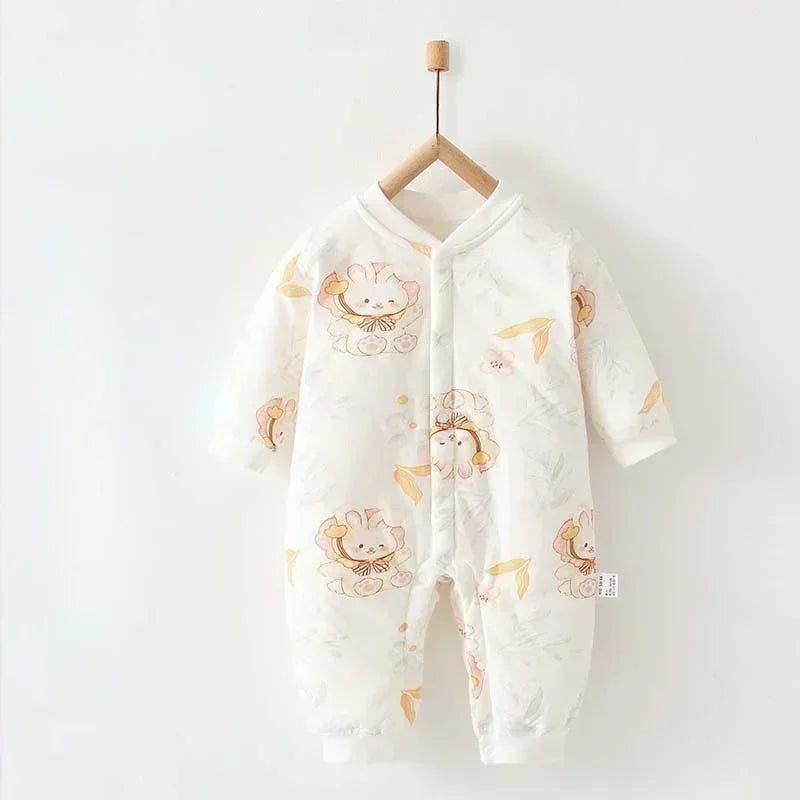 100% Cotton Long Sleeve Quilted Romper - Squirrel - Bodyfeu