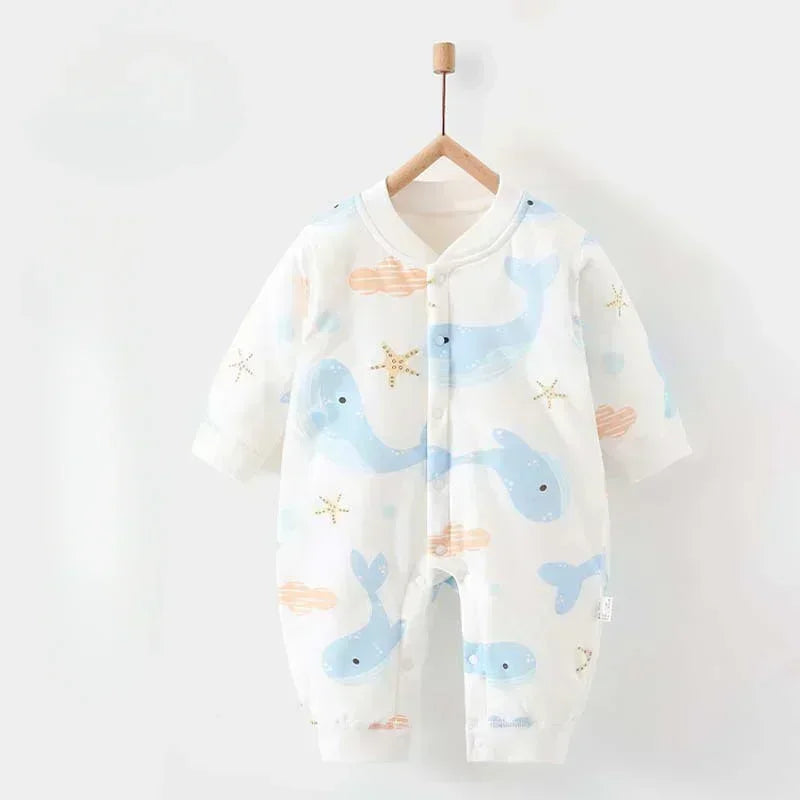 100% Cotton Long Sleeve Quilted Romper - Squirrel - Bodyfeu