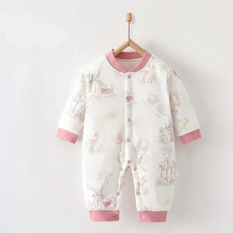 100% Cotton Long Sleeve Quilted Romper - Squirrel - Bodyfeu