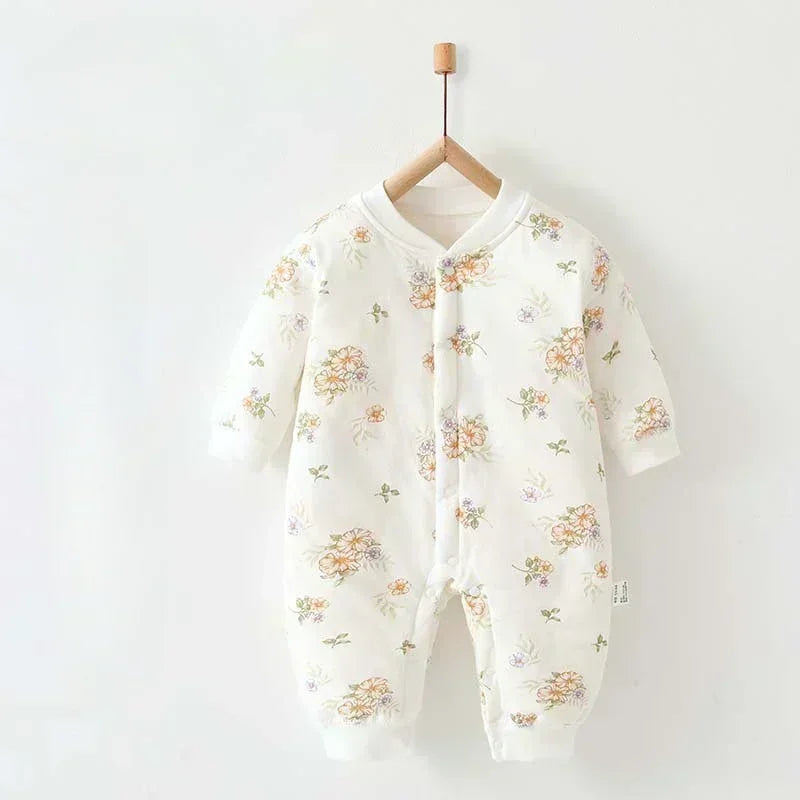 100% Cotton Long Sleeve Quilted Romper - Squirrel - Bodyfeu
